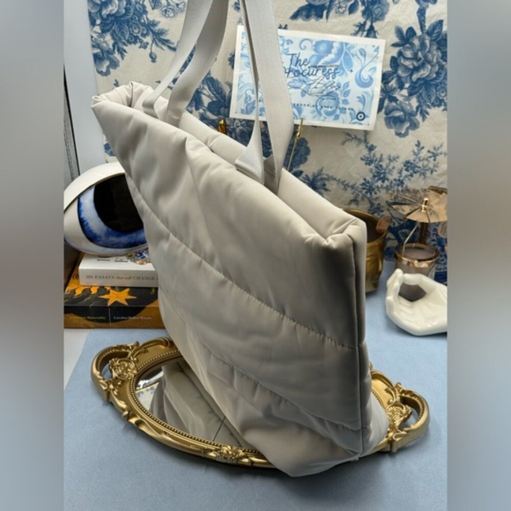 🆕 WHITE FOX BOUTIQUE 🧿 NWOT Vol 1. Tote Bag, Ivory & Pink - Picture 5 of 12